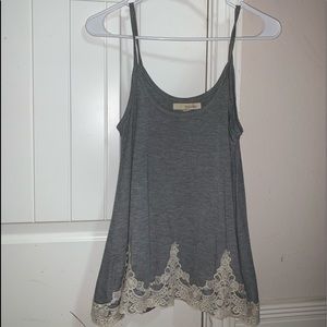white laced tank top